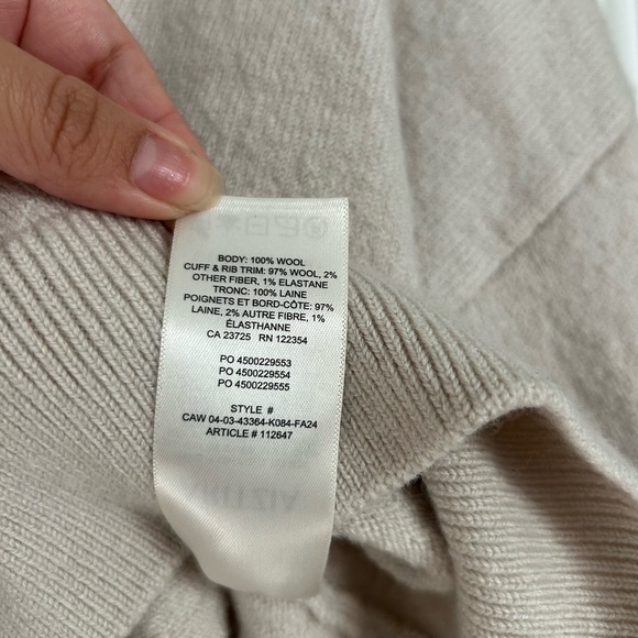 Wilfred Aritzia Clara Merino wool Polo Collared Sweater size medium preppy - Picture 10 of 11